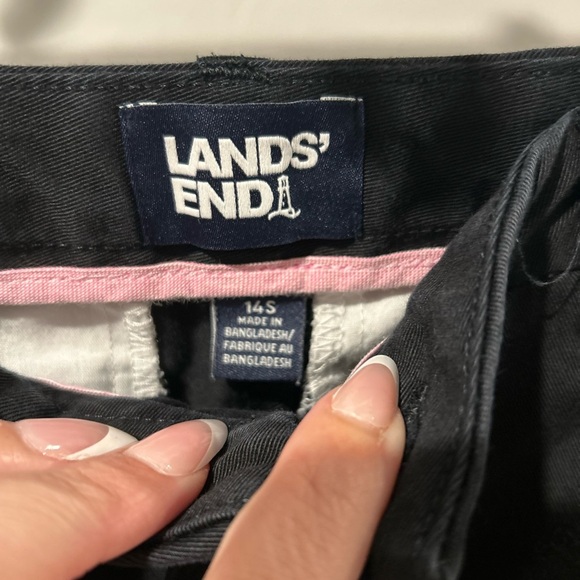 Lands' End Girls Navy Blue uniform adjustable pants - Picture 2 of 4